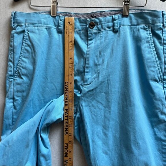 Brooks Brothers cotton twill sky blue chino trouser pants Sz 36 - Picture 11 of 13